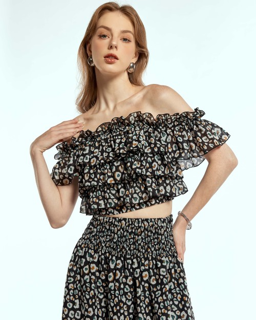 SIXDO Woven Flared Dress 2 Pieces